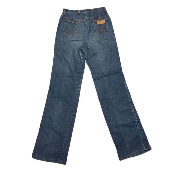 Maverick Super High Waisted Dark Wash Blue Jeans Misses Size 14 Soft Jeans Retro - Picture 3 of 10